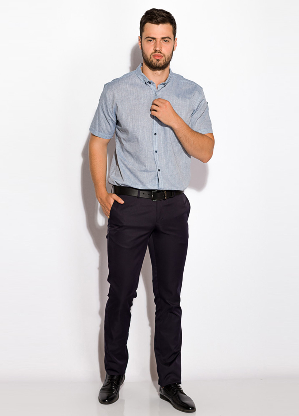 кэжуал рубашка однотонная Time of Style