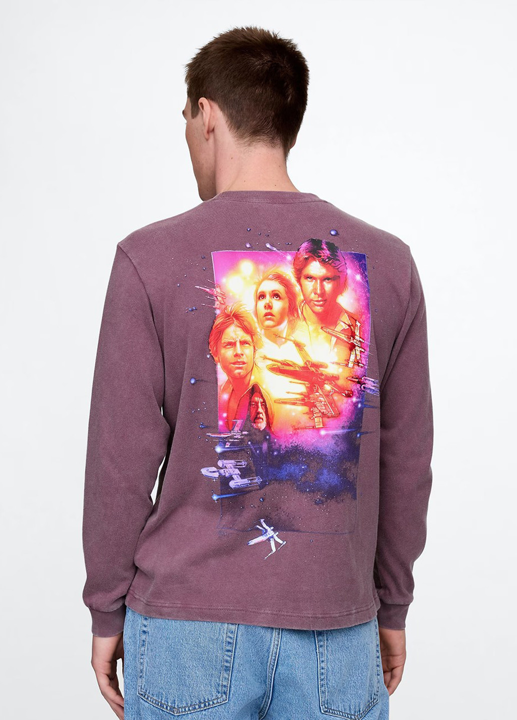 Фиолетовый демисезонный кэжуал лонгслив Gap персонажи