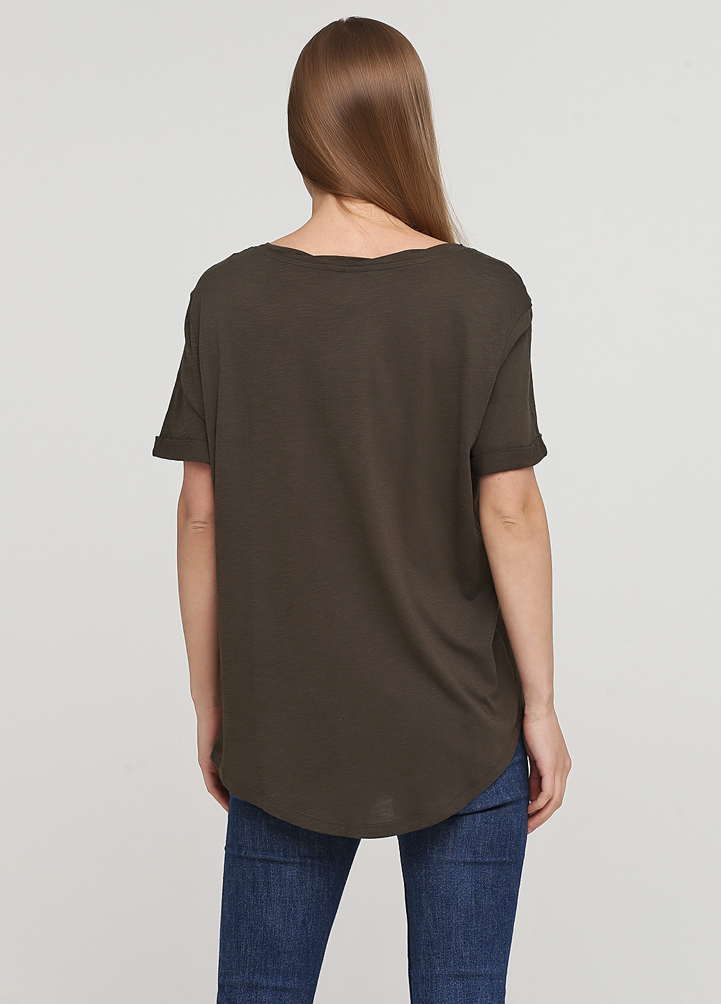 Хаки (оливковая) всесезон футболка H&M