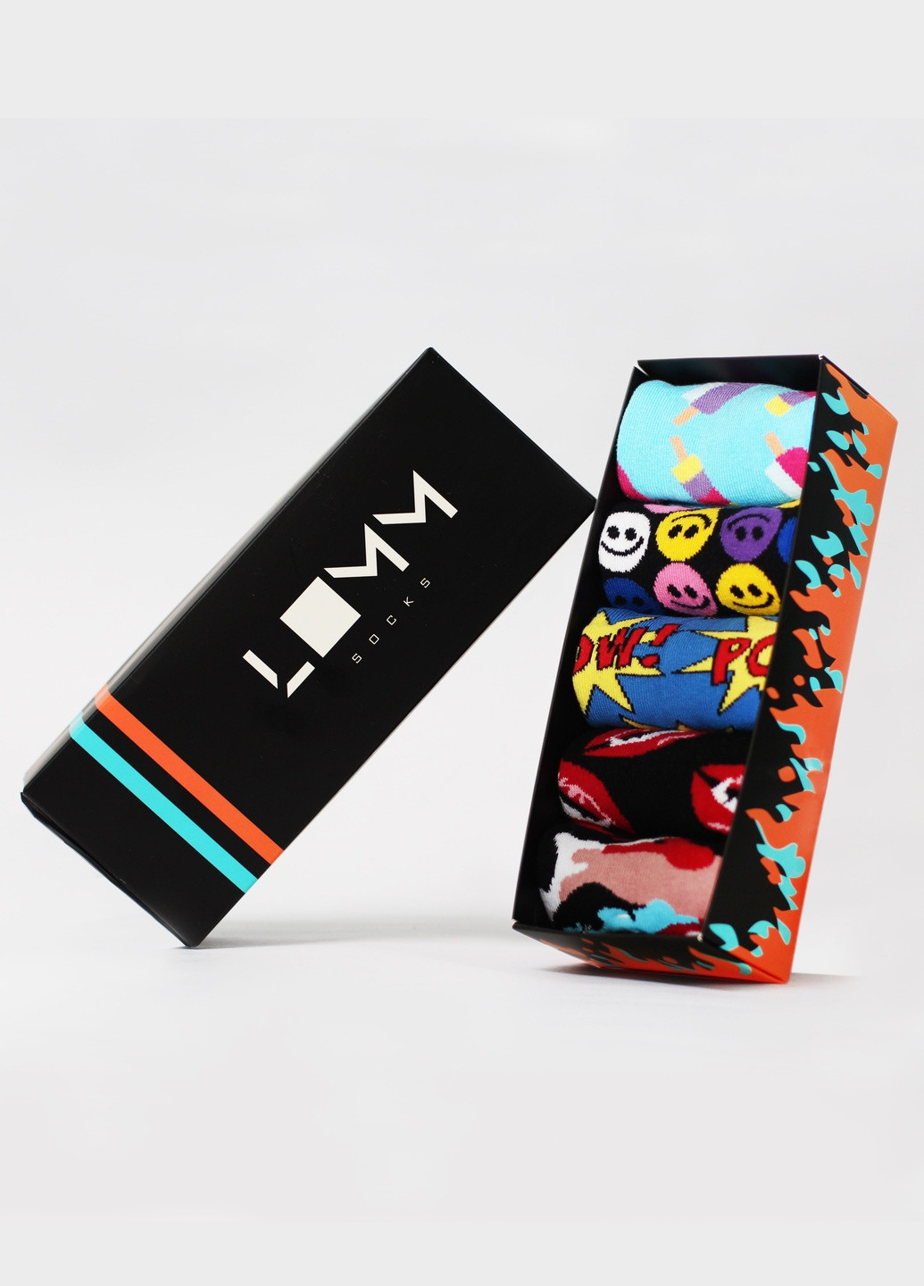 Комбіновані подарунковий набір щкарпеток у коробці vesnyaniy box LOMM малюнки (251846749)