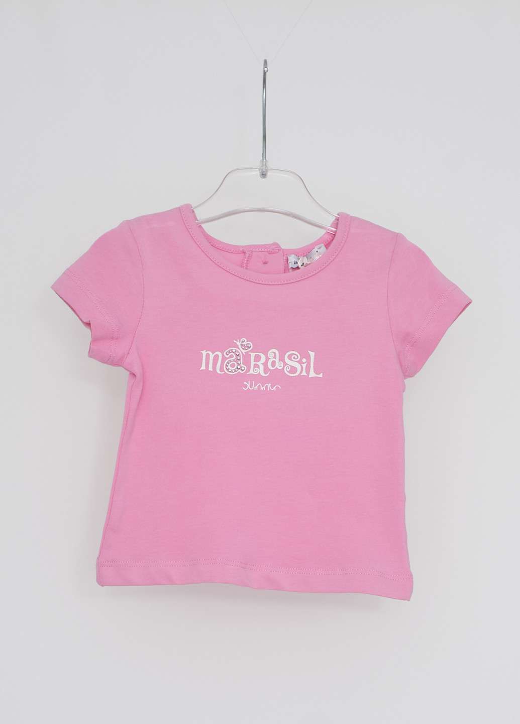 Розовая летняя футболка с коротким рукавом Marasil