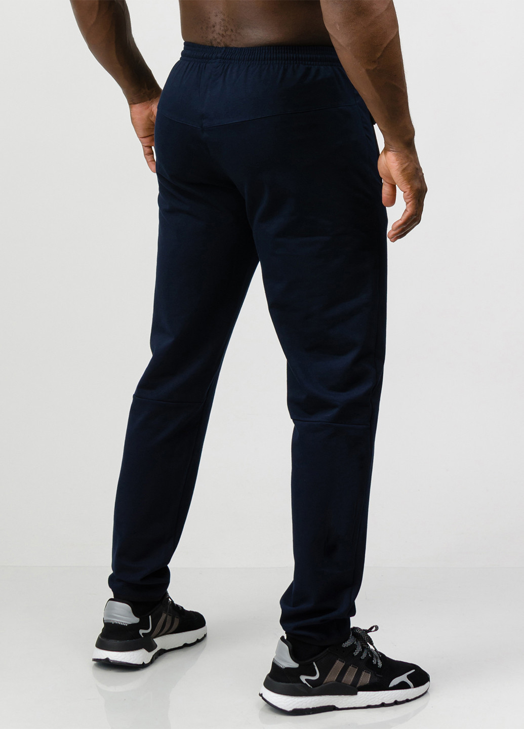 Темно-синие спортивные демисезонные прямые брюки Go Fitness