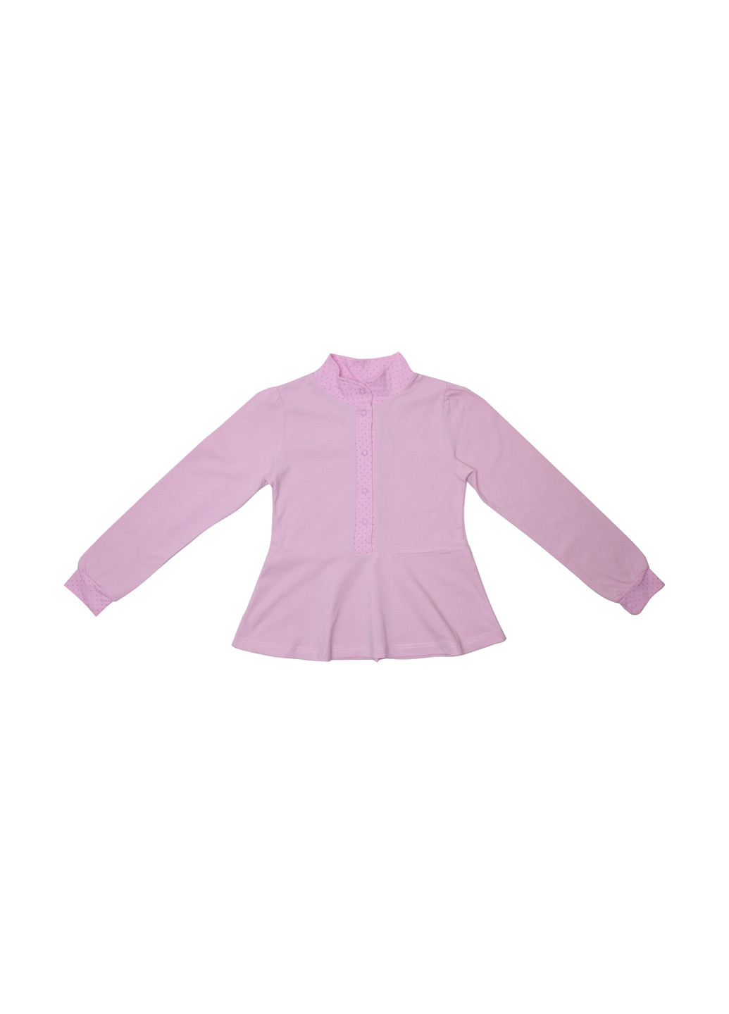 Розовая однотонная блузка Валери-Текс демисезонная
