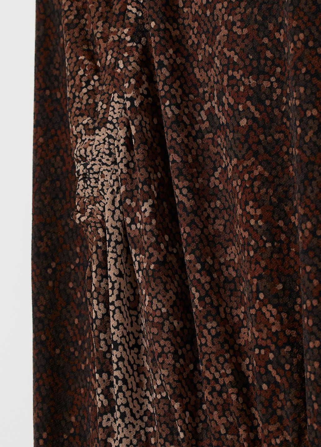Коричневое кэжуал сукня футляр H&M с абстрактным узором
