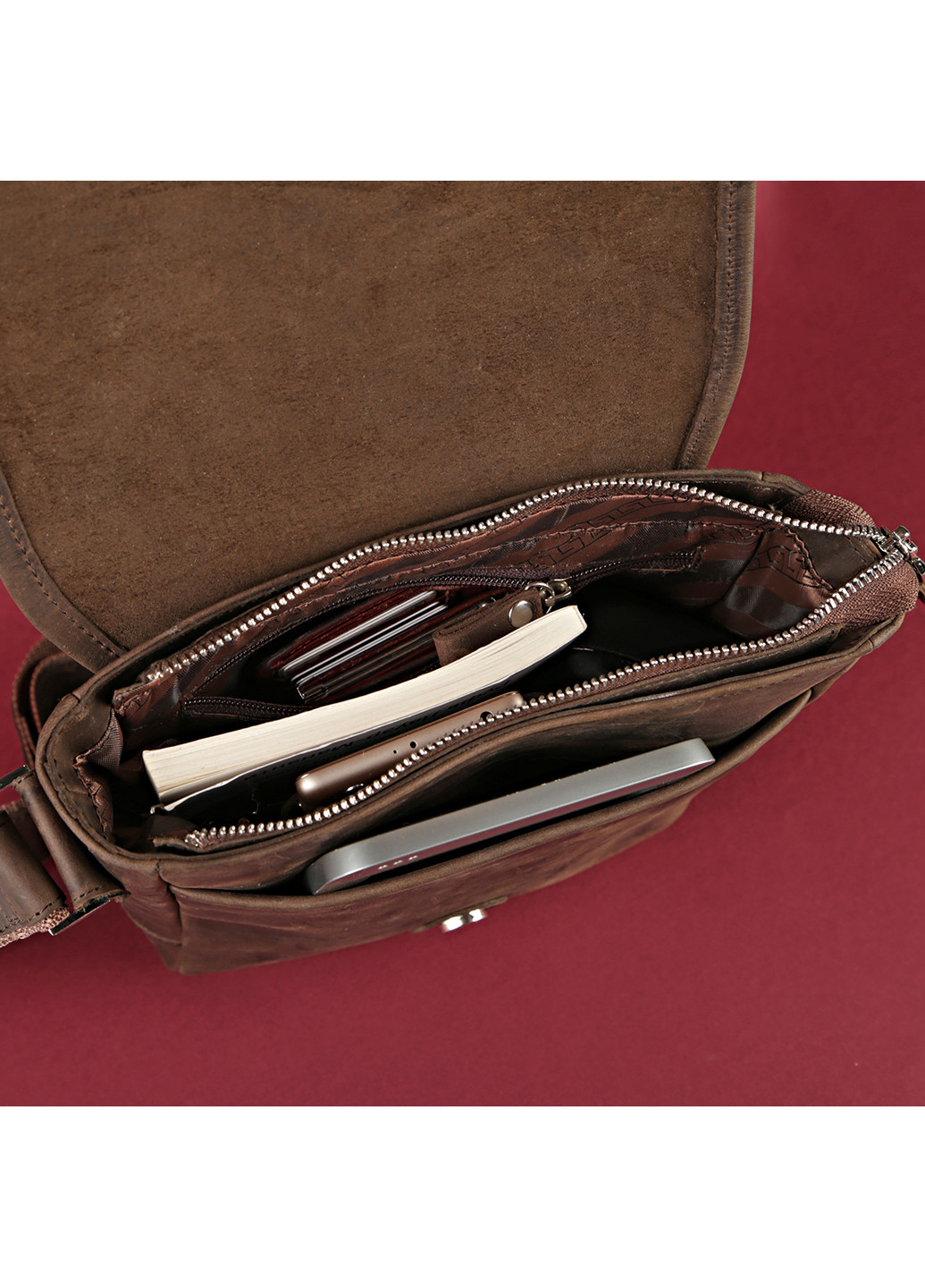 Мужская кожаная сумка 22х23х7 см Shvigel (252128237)