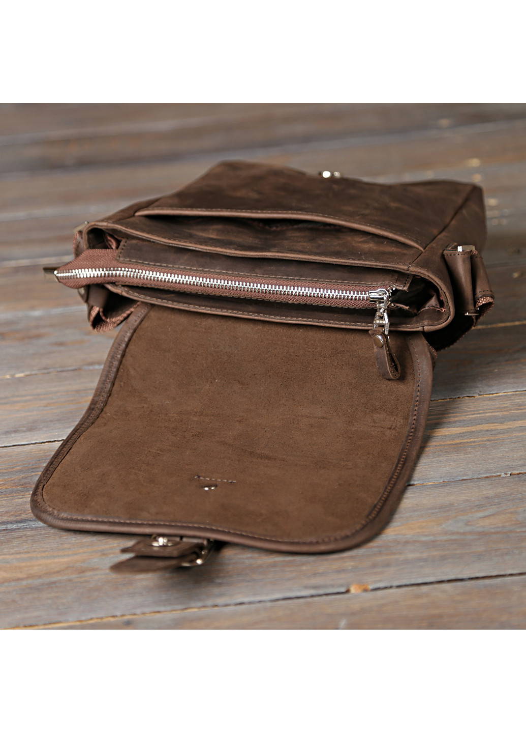 Мужская кожаная сумка 22х23х7 см Shvigel (252128237)