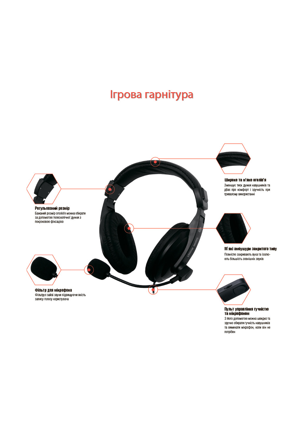 Гарнитура игровая (черный) Piko px2 (130789553)