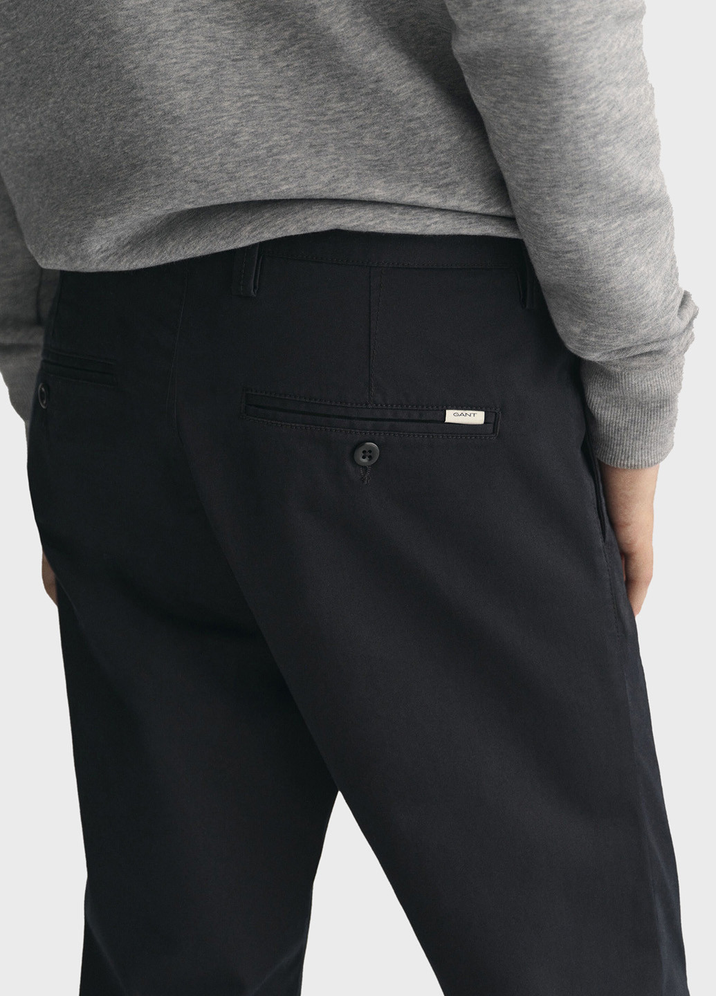 Черные кэжуал демисезонные прямые брюки Gant