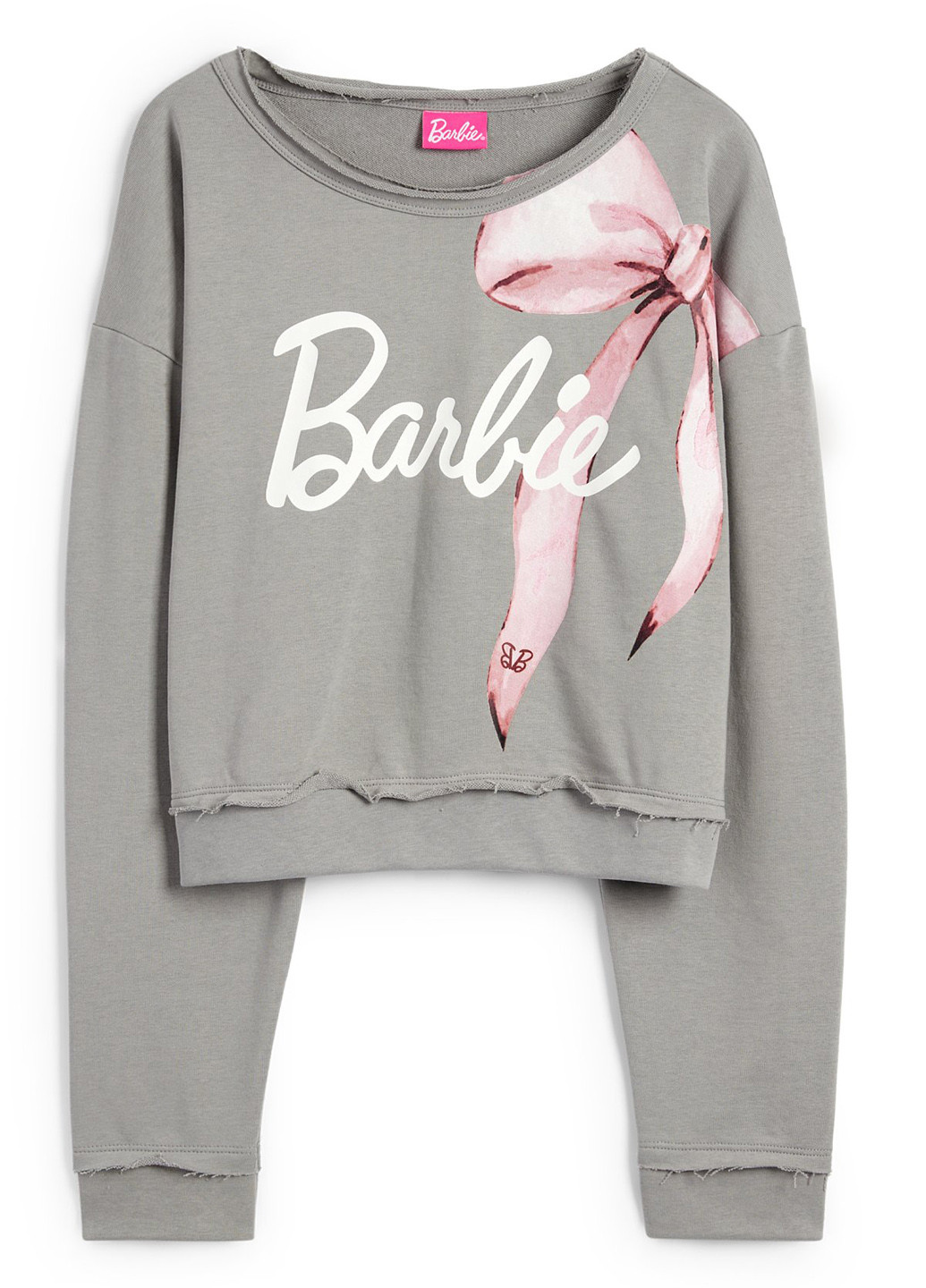 Сірий світшот C&A напис без декору (352073433)