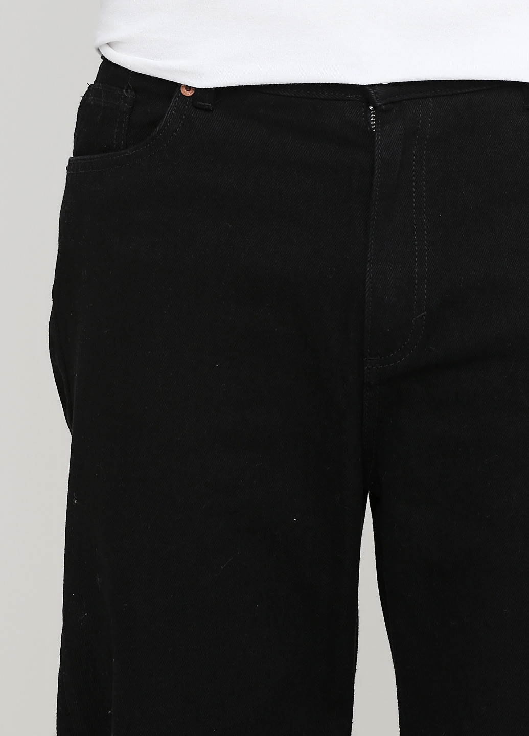 Черные демисезонные прямые джинсы Monki