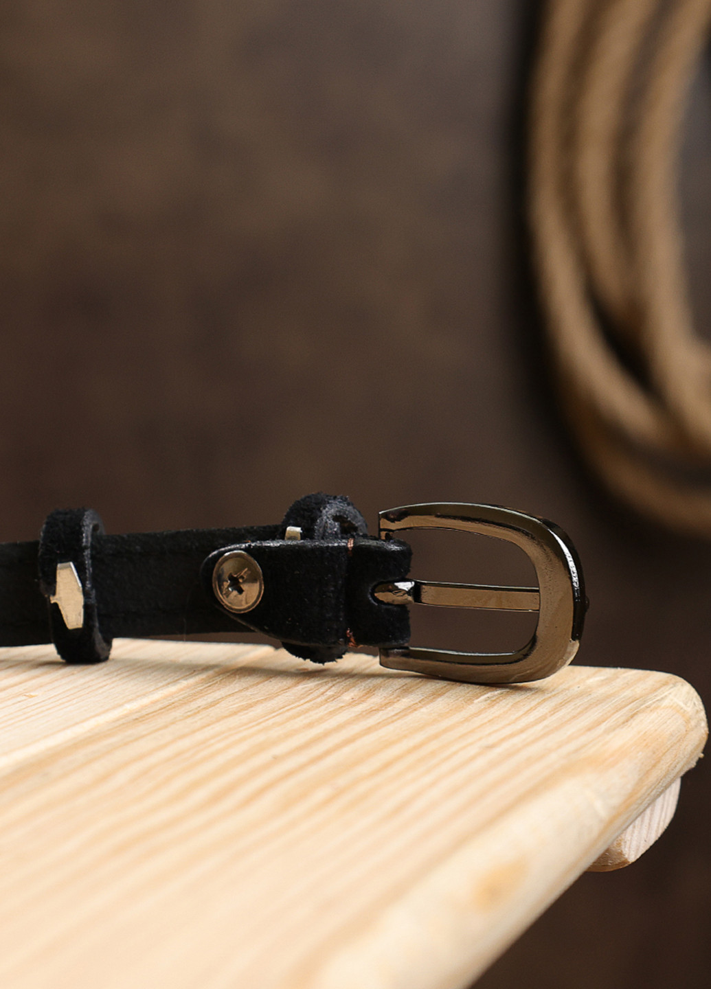 Замшевий жіночий ремінь 20764 Чорний Vintage (249995260)