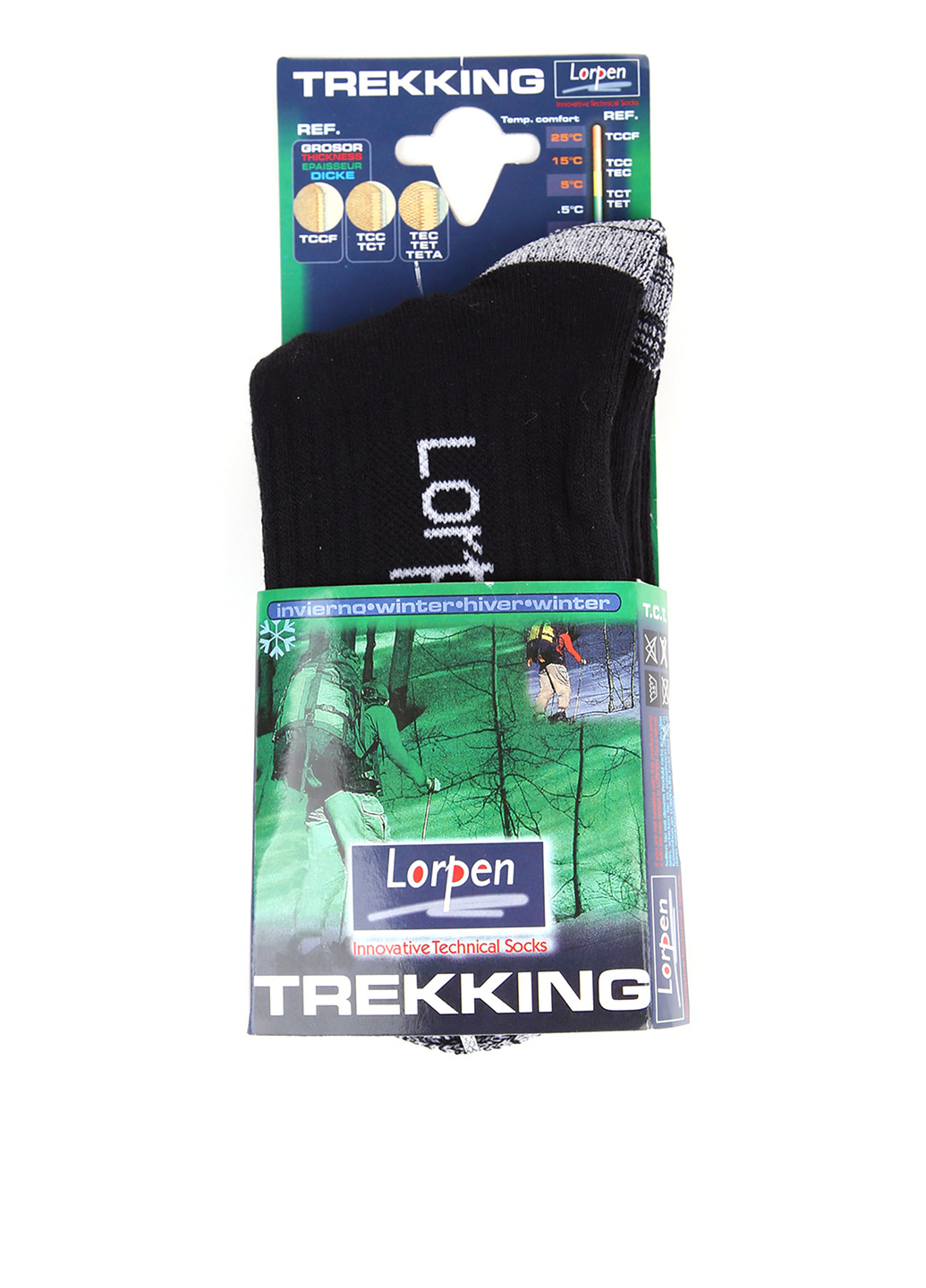 Термошкарпетки Lorpen написи чорні повсякденні
