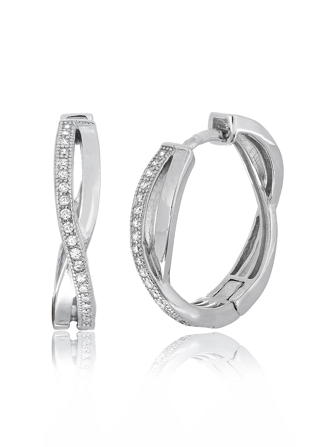 Срібні сережки з фіанітами ск2ф / 231 Silvex925 (201169024)