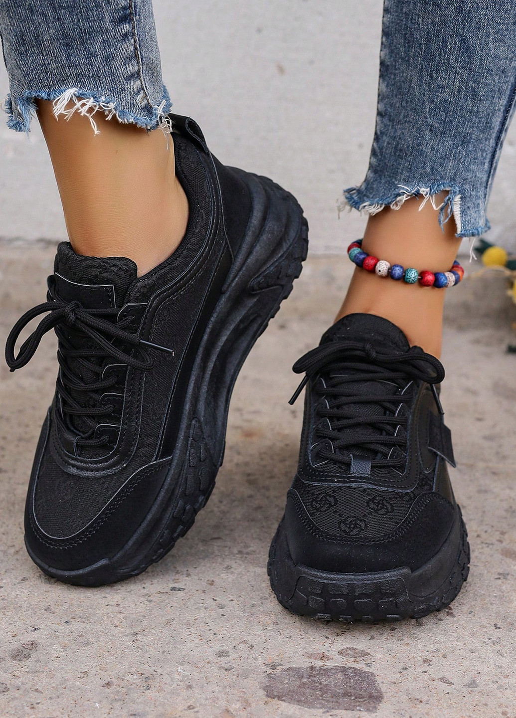 Кроссовки SHEIN чёрные демисезоны (339506987)