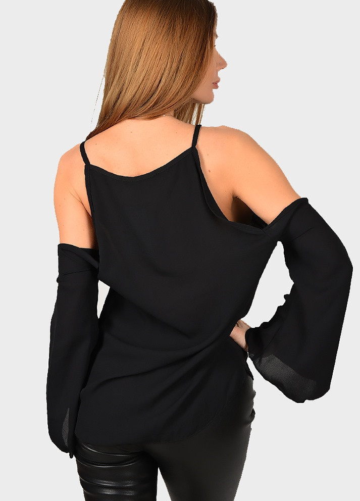 Чорна літня блуза жіноча чорна AAA