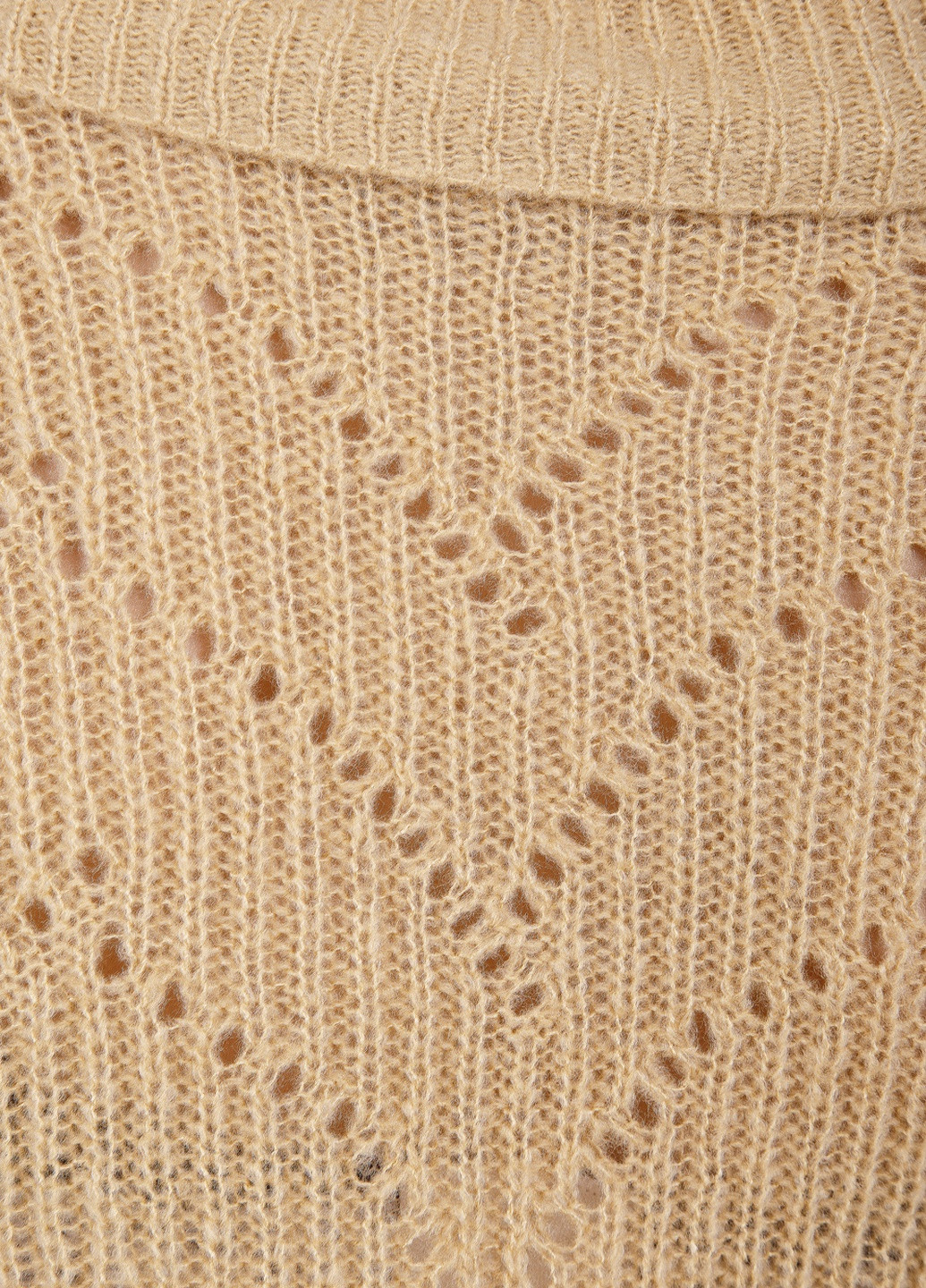 Песочный демисезонный свитер пуловер Triko Bakh 1404