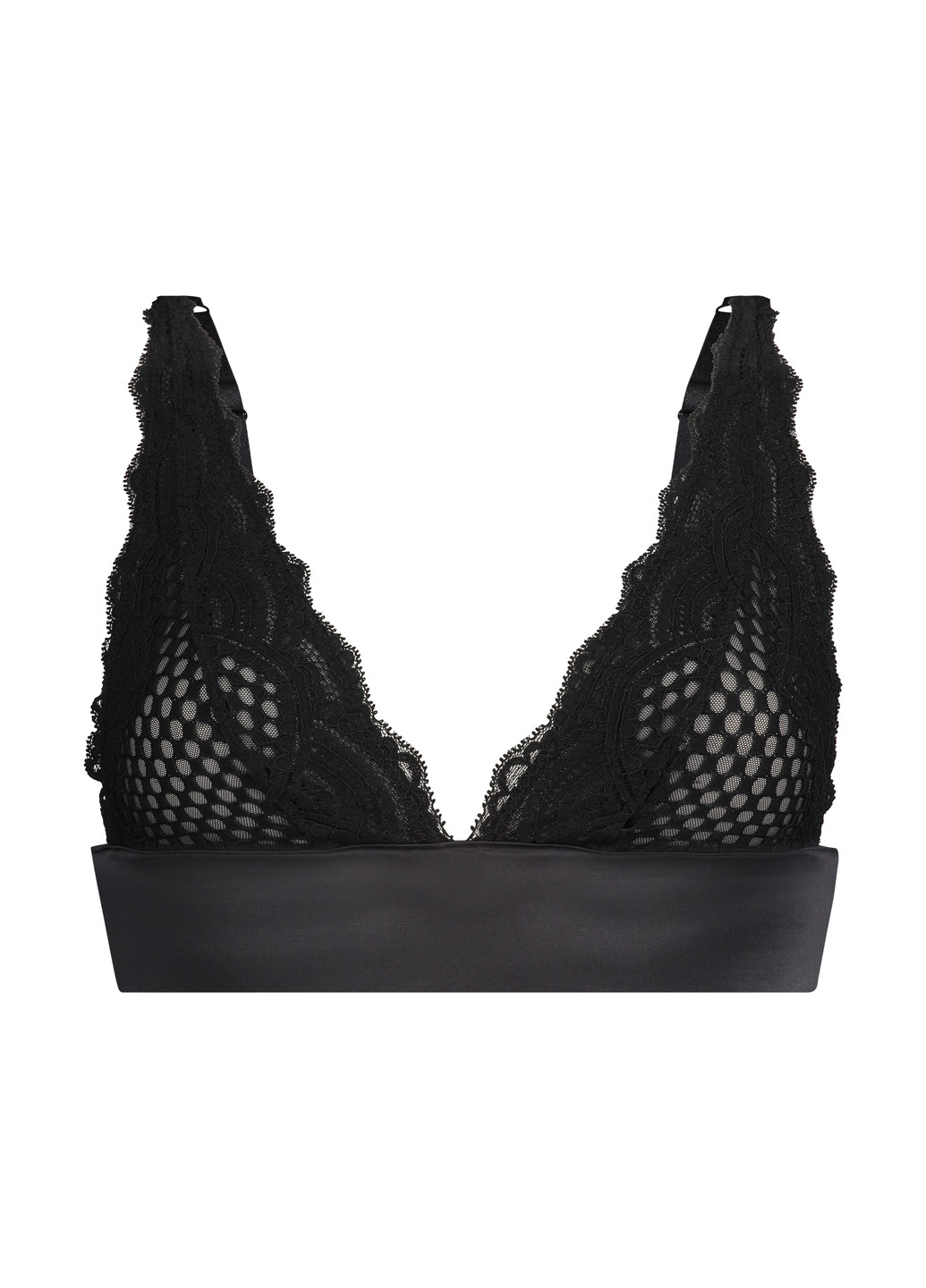 Чорний тріенджел бюстгальтер Hunkemoller без кісточок поліамід