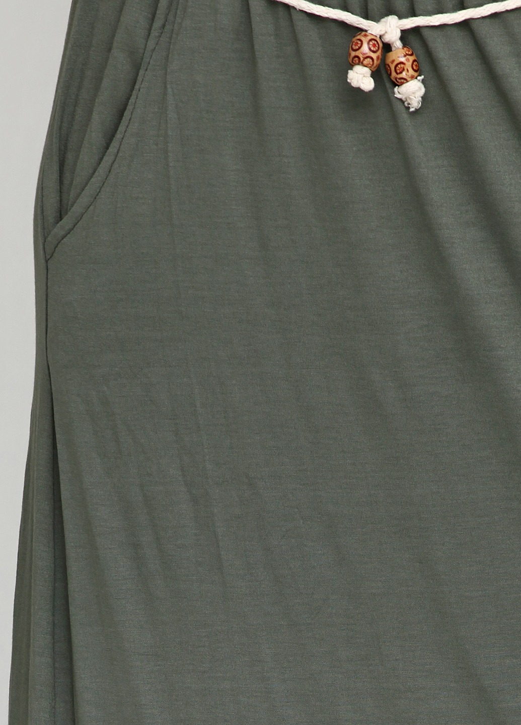 Оливковая (хаки) кэжуал однотонная юбка Fashion