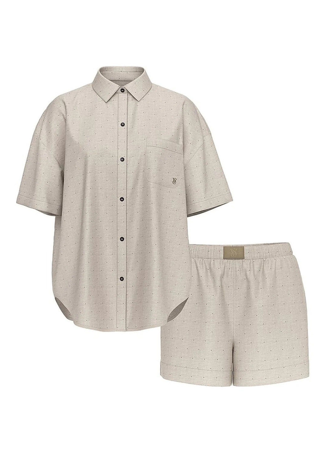 Серая всесезон пижама (рубашка, шорты) рубашка + шорты Victoria's Secret