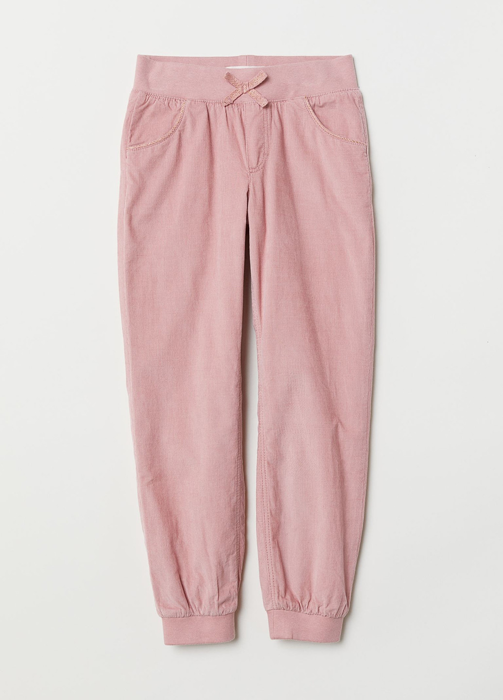 Светло-розовые кэжуал демисезонные джоггеры брюки H&M