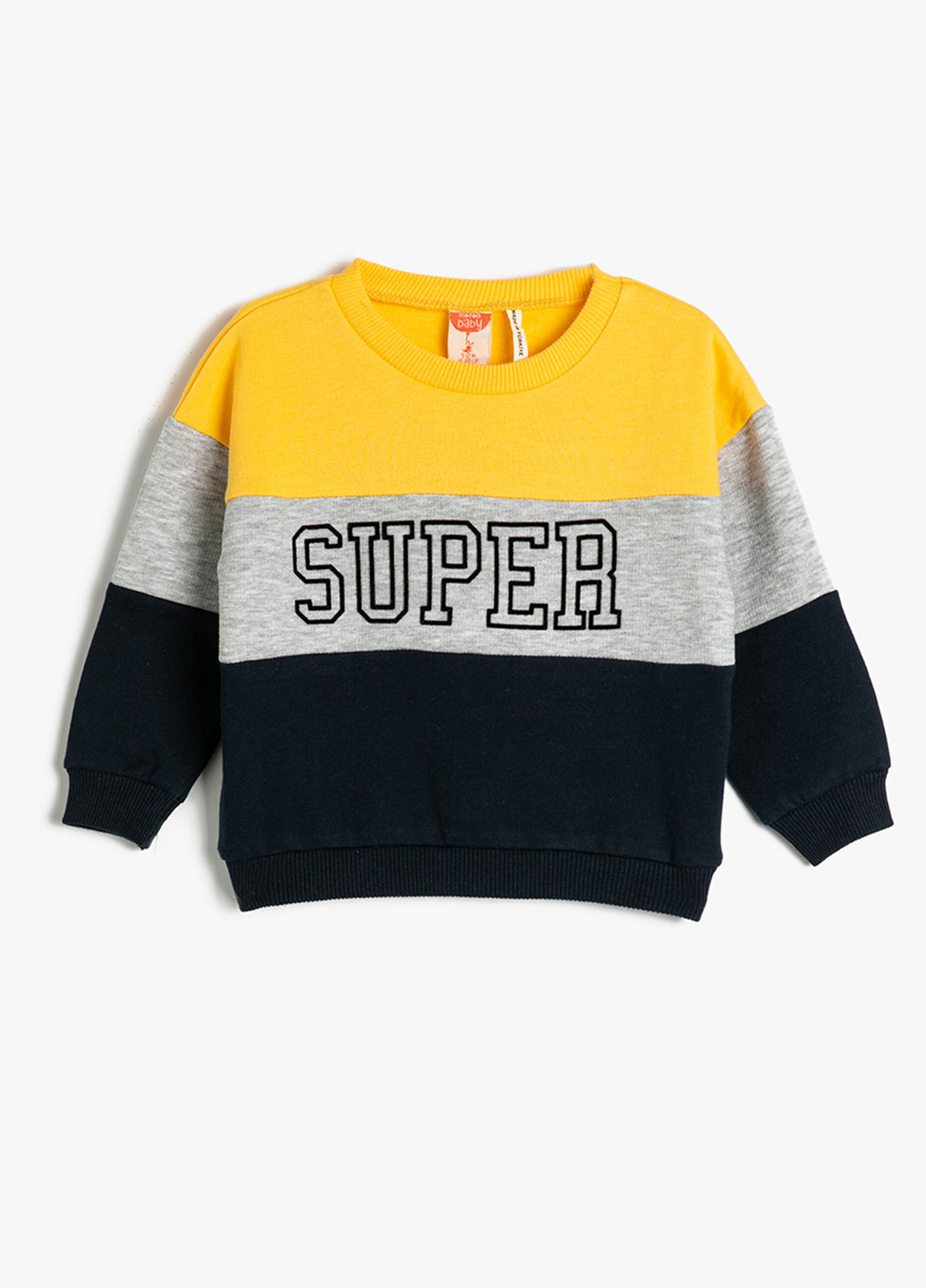 KOTON світшот напис комбінований кежуал бавовна, трикотаж