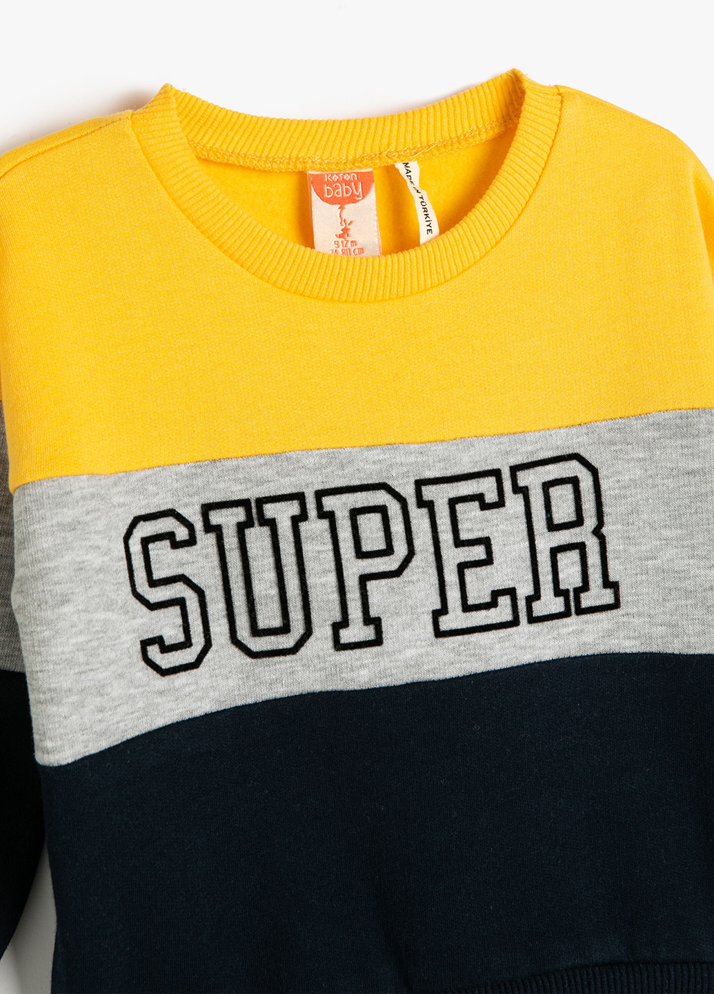 KOTON світшот напис комбінований кежуал бавовна, трикотаж