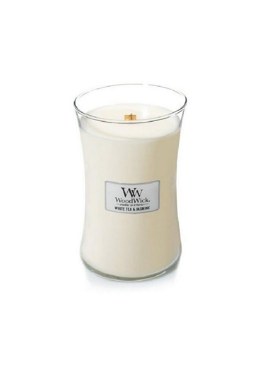 Ароматична свічка з ароматом жасмину Large White Tea, Jasmine 609 г WoodWick (227513929)