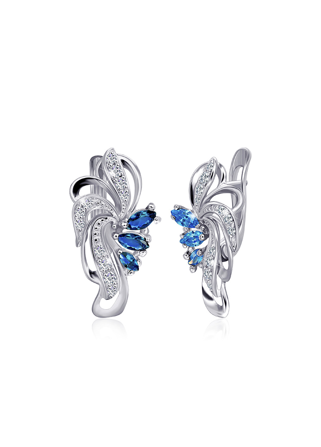 Срібні сережки з фіанітами ск2фт1 / 006 Silvex925 (201169289)