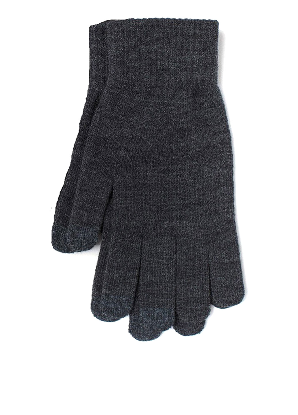 Перчатки H&M меланжи тёмно-серые кэжуалы акрил