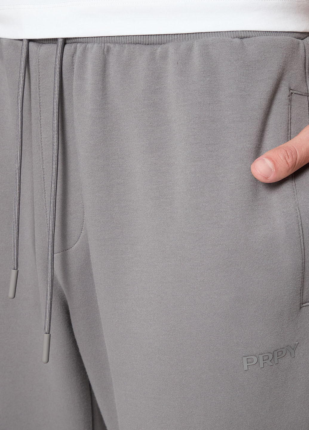 Серые спортивные демисезонные джоггеры брюки PRPY