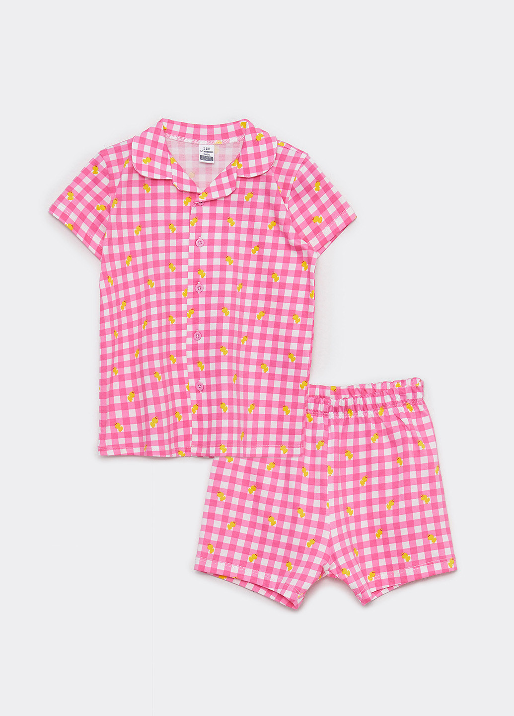 Розовая всесезон пижама (рубашка, шорты) рубашка + шорты LC Waikiki