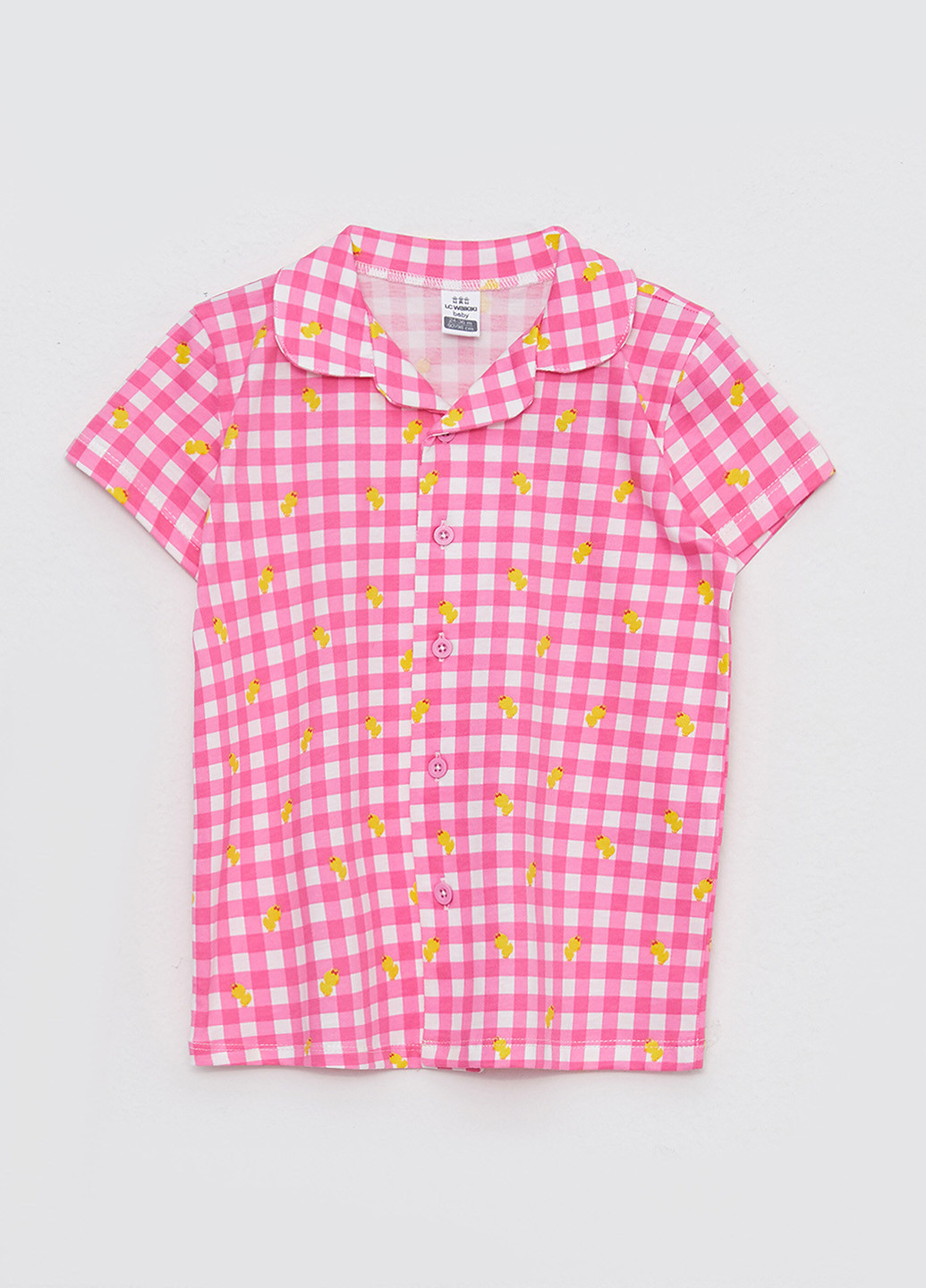 Розовая всесезон пижама (рубашка, шорты) рубашка + шорты LC Waikiki