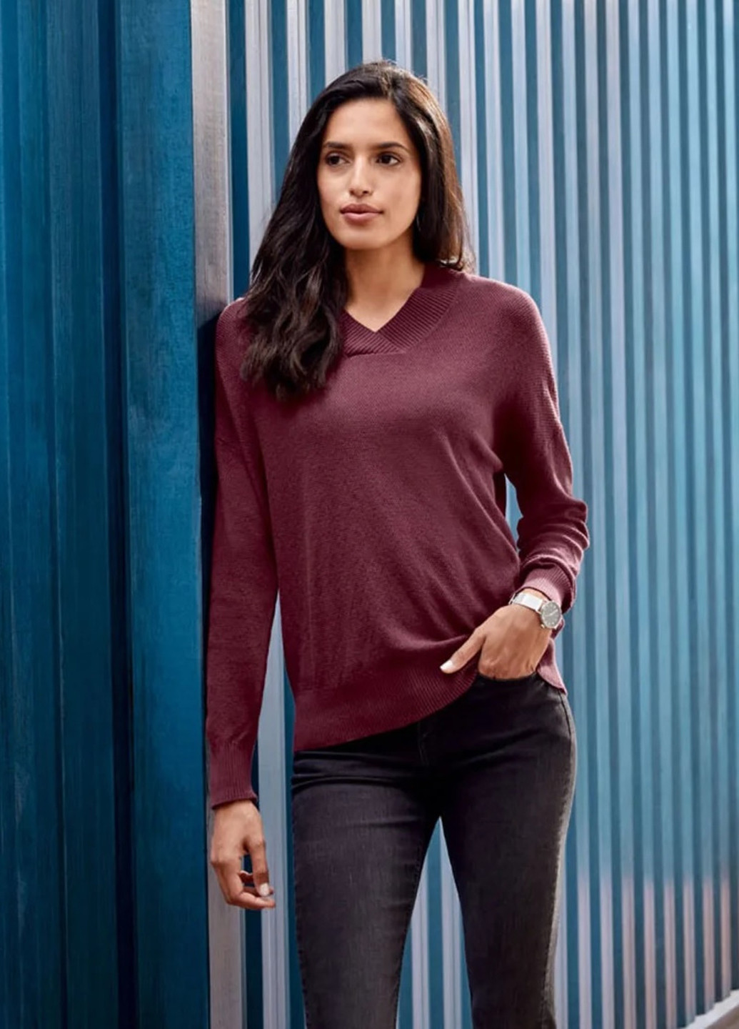 Бордовий демісезонний пуловер пуловер Esmara