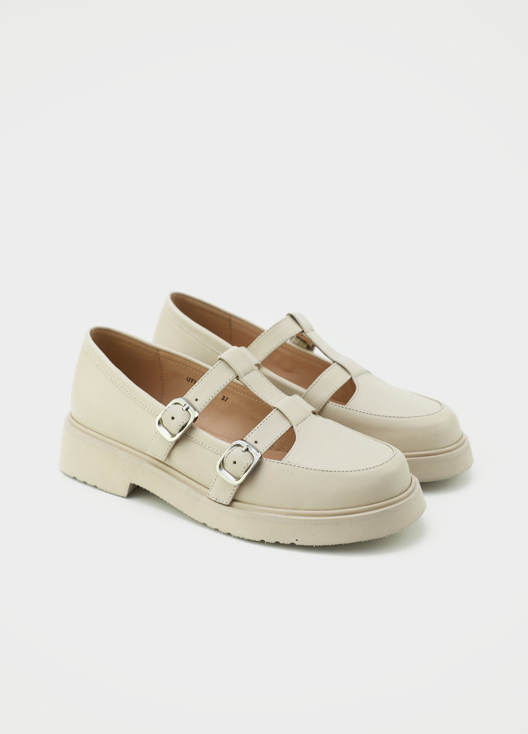 Respect Туфлі мері джейн молочний з натуральна шкіра, україна — демісезон (329998085)