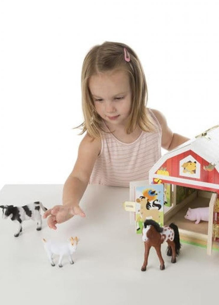Розвиваюча іграшка Будиночок-сарай із засувками та тваринами (MD2564) Melissa&Doug (254069634)