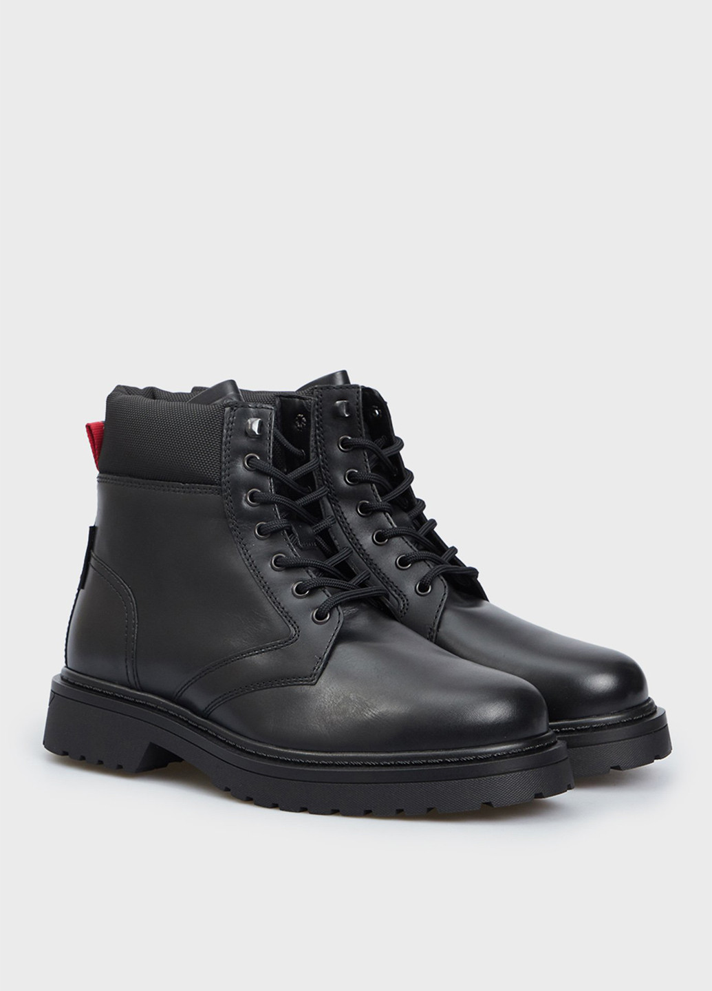 Черные осенние ботинки тимберленды Tommy Jeans