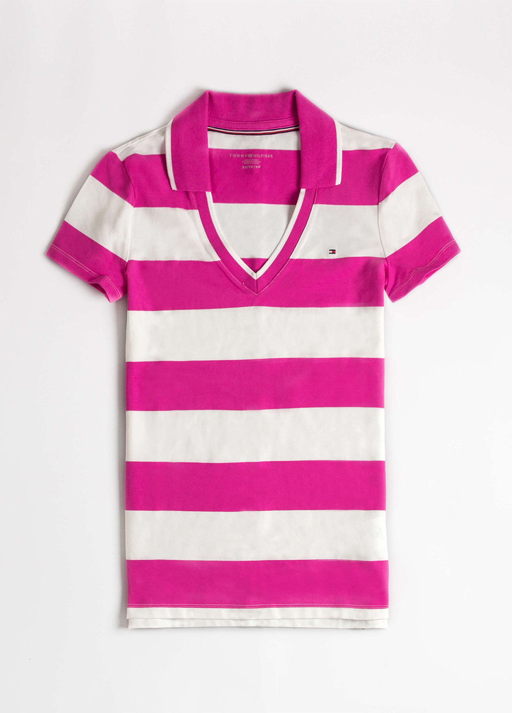 Цветная женская футболка-поло Tommy Hilfiger в полоску
