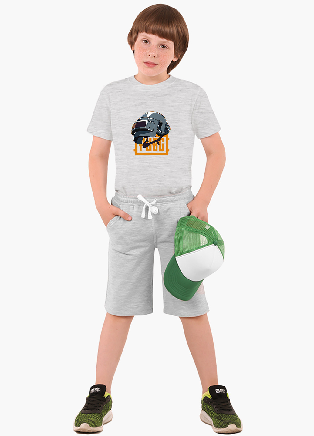 Світло-сіра демісезонна футболка дитяча пубг пабг (pubg) (9224-1184) MobiPrint