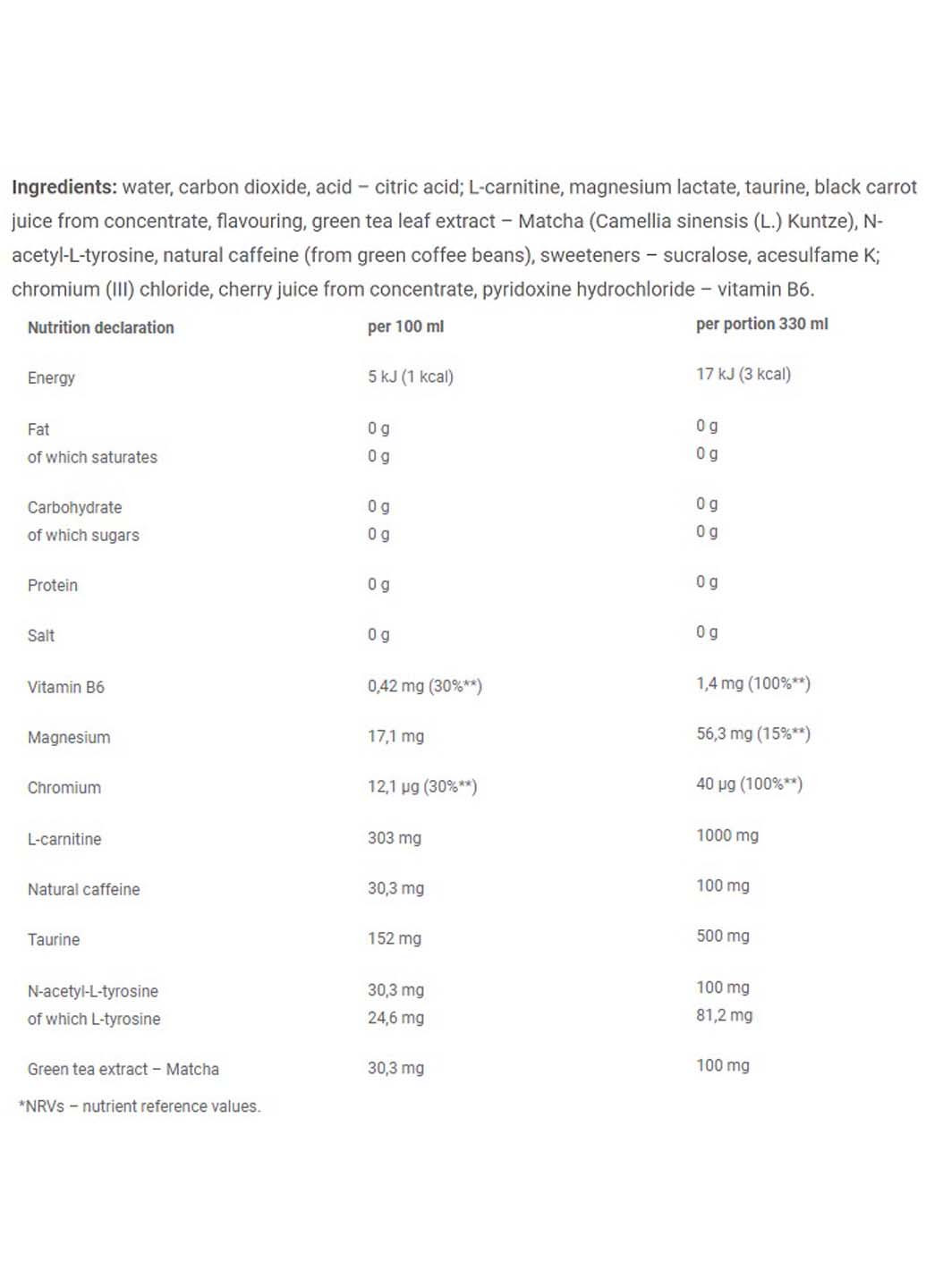 Витаминно-минеральный комплекс для спорта Carni Tea Xplode Zero 330 ml Cherry Olimp Sport Nutrition (254514664)