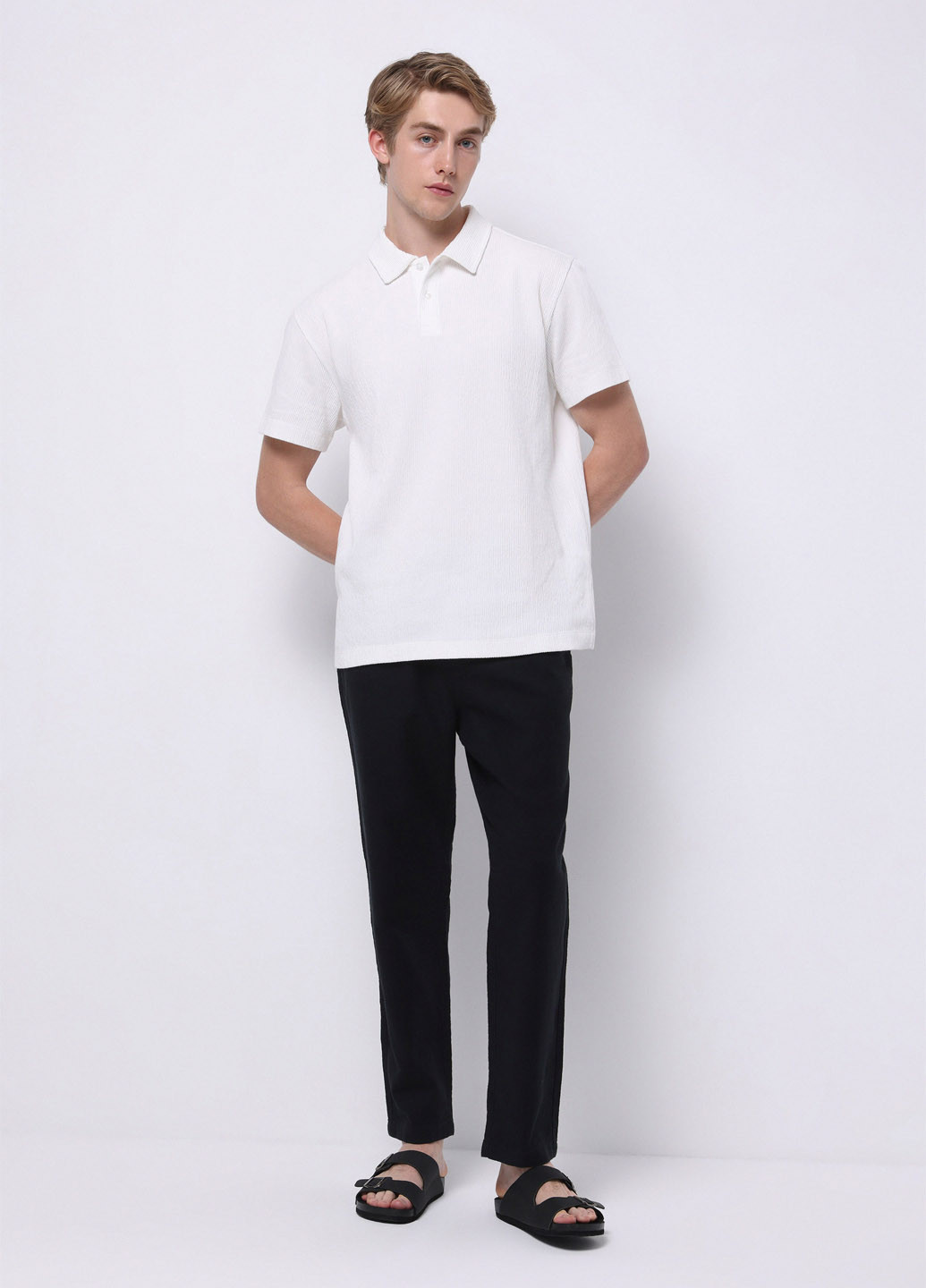 Черные кэжуал летние прямые брюки Colin's