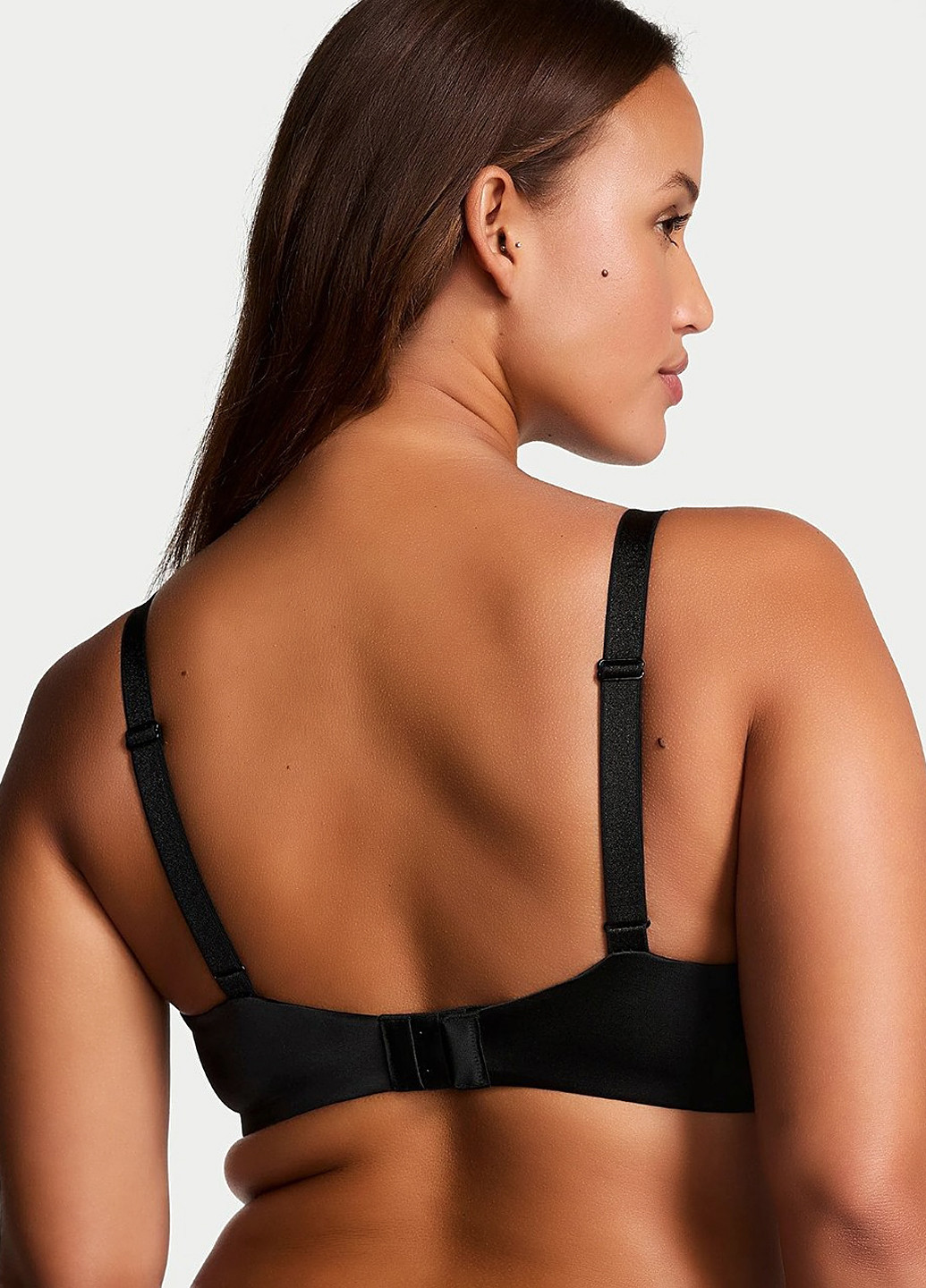 Чёрный балконет бюстгальтер Victoria's Secret с косточками полиамид