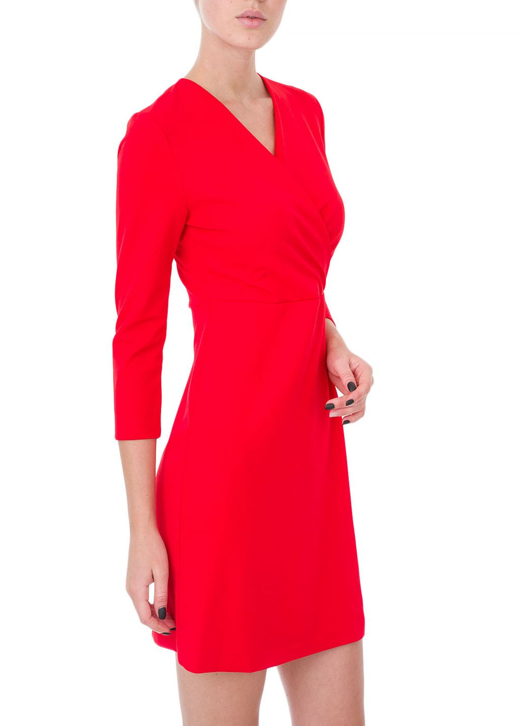 Красное кэжуал платье Blue Joint однотонное