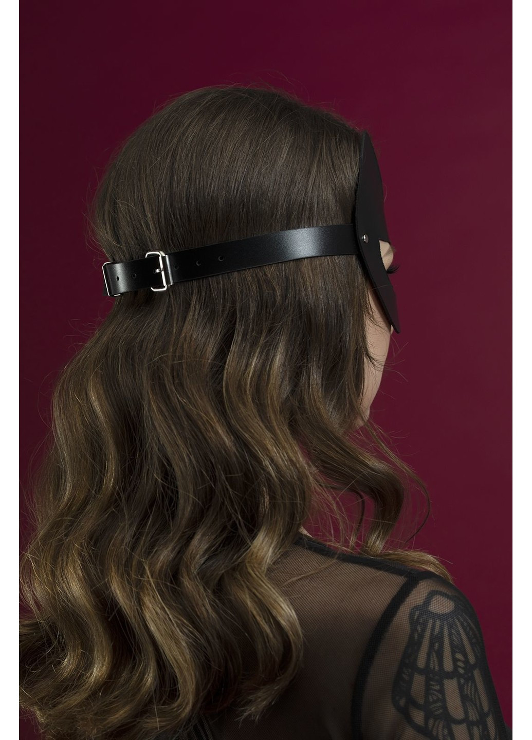 Маска кошечки - Kitten Mask, натуральная кожа, черная Feral Feelings (254885534)