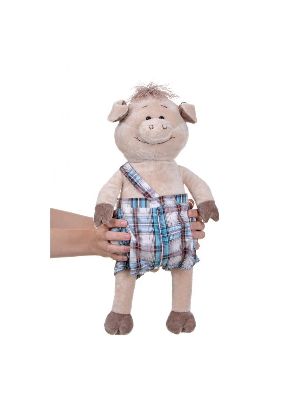 М'яка іграшка Свинка у комбінезоні 45 см (THT706) Same Toy (252249267)