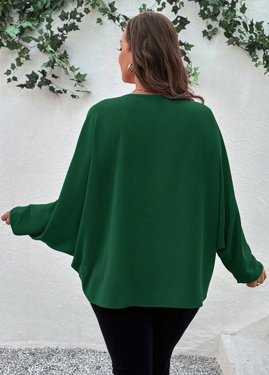 Темно-зелёная блуза SHEIN