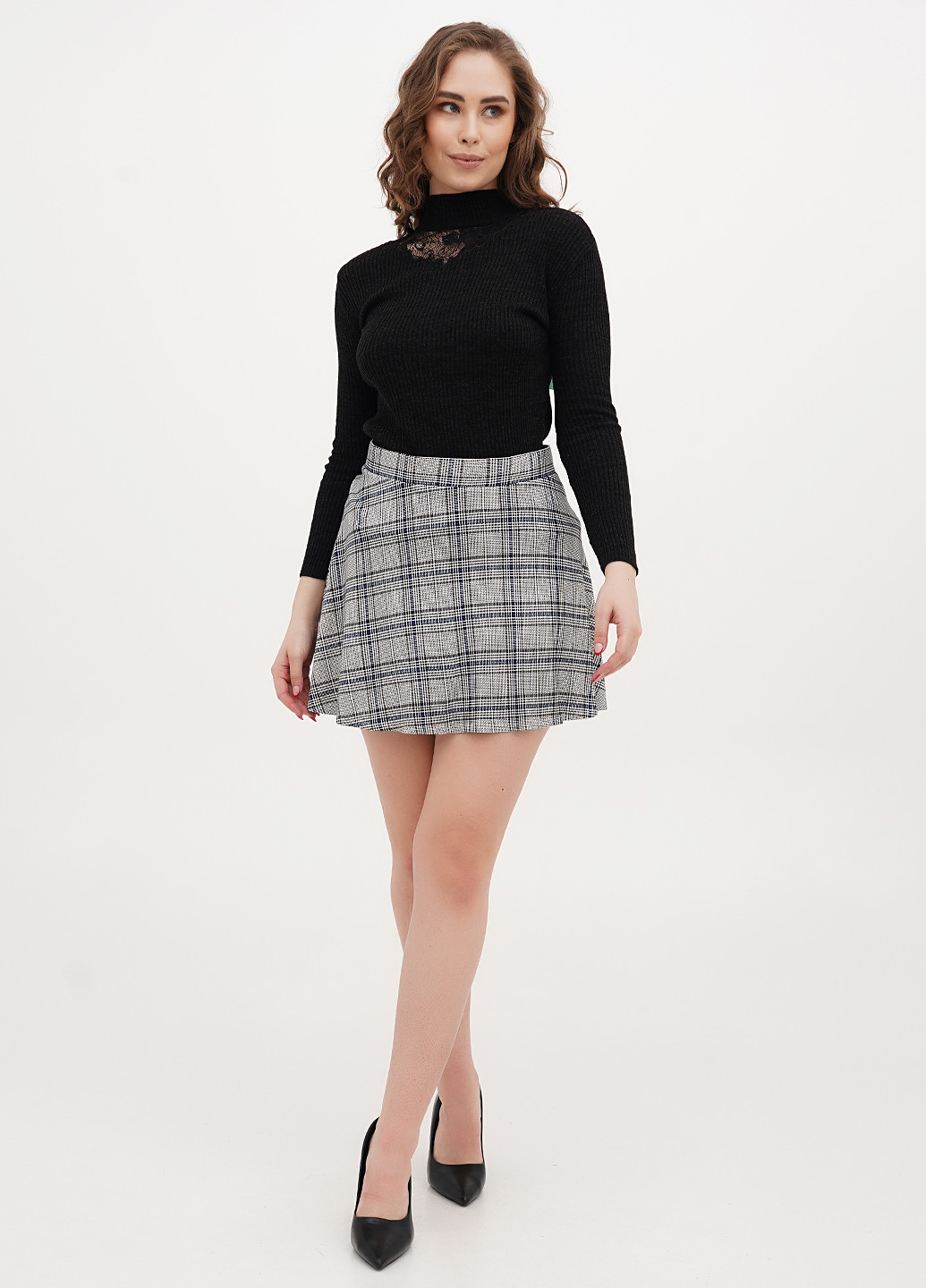 Разноцветная кэжуал в клетку юбка Boohoo клешированная