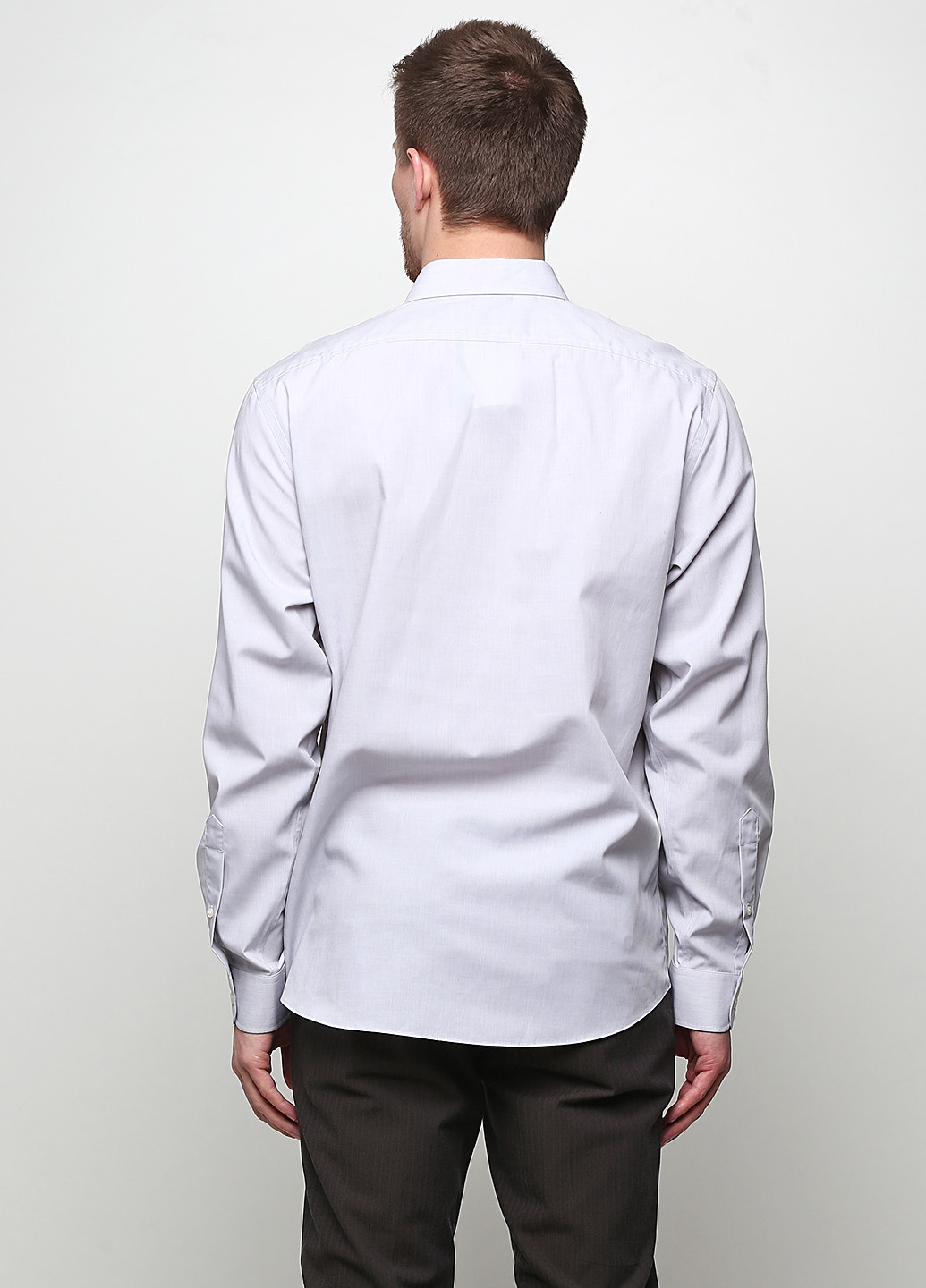 Серая кэжуал рубашка однотонная Dockers с длинным рукавом
