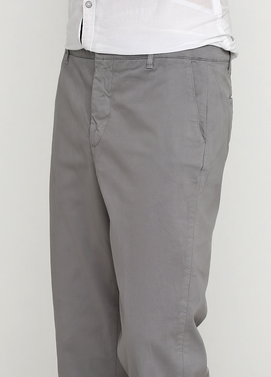 Светло-серые кэжуал демисезонные прямые брюки Levi's