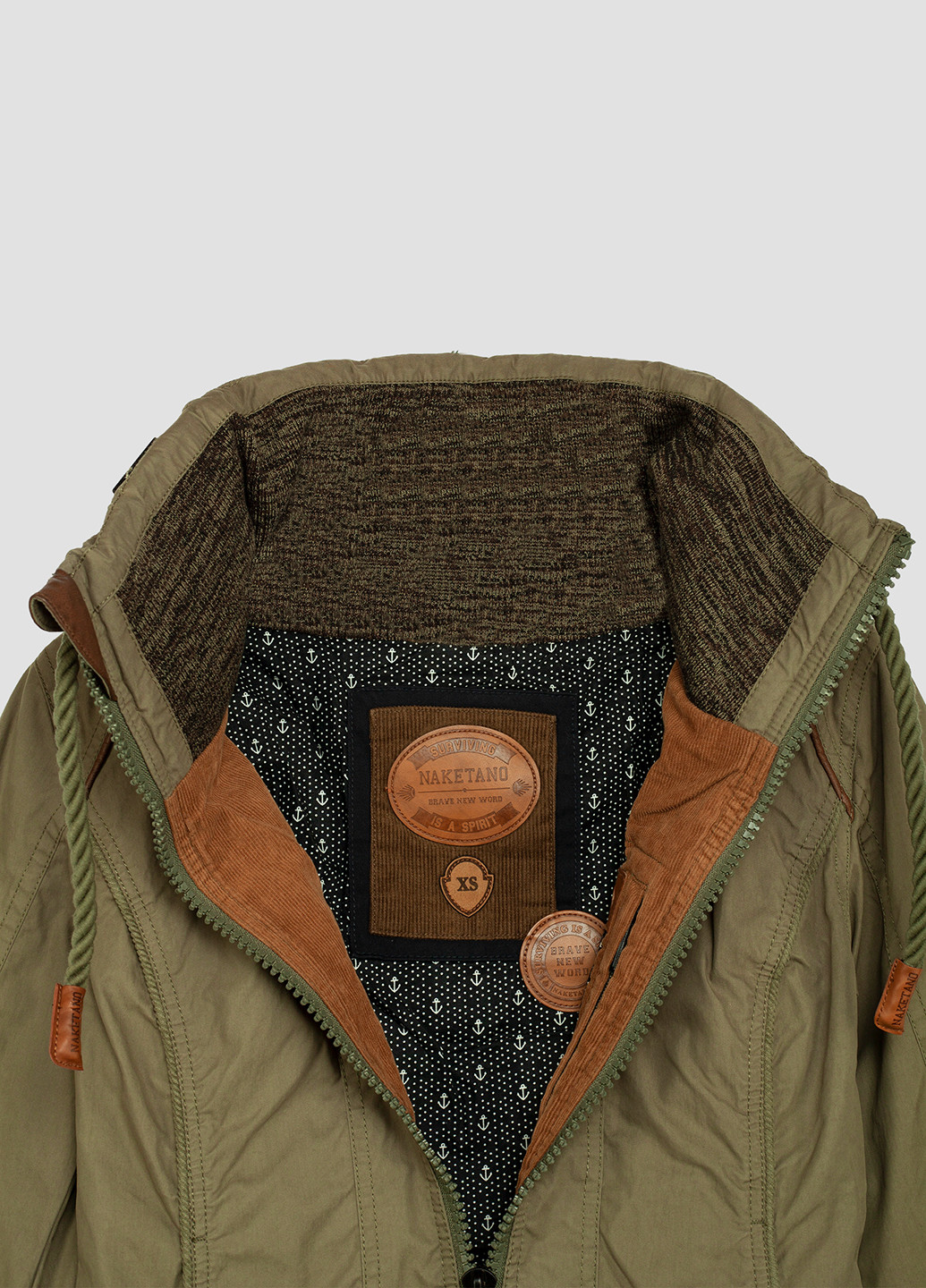 Оливковая демисезонная куртка Naketano