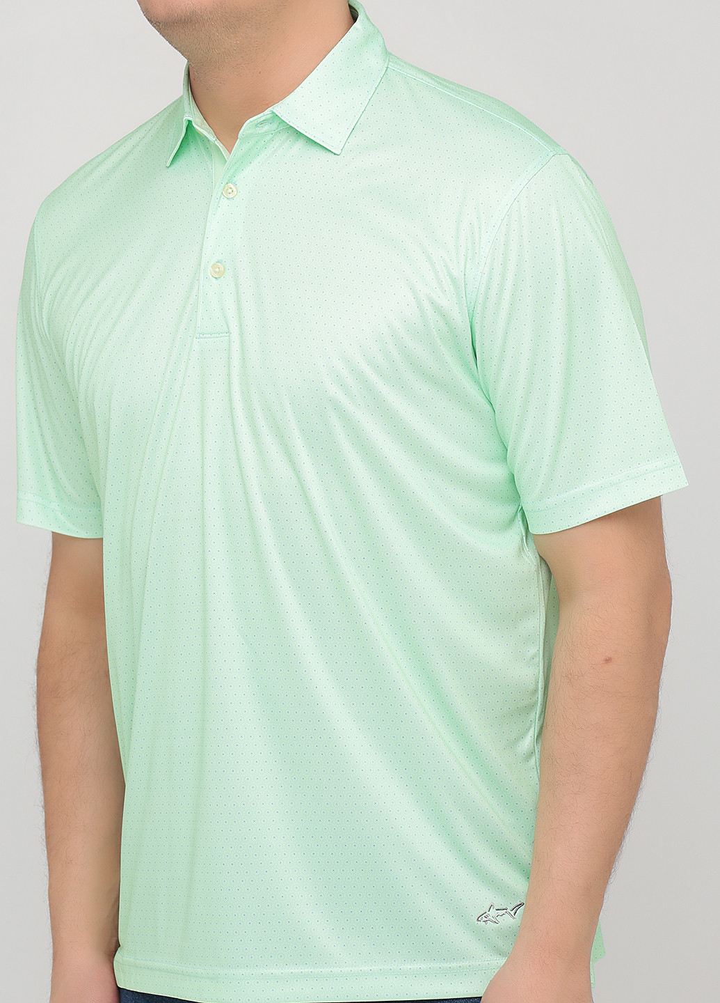Салатовая футболка-поло для мужчин Greg Norman в горошек